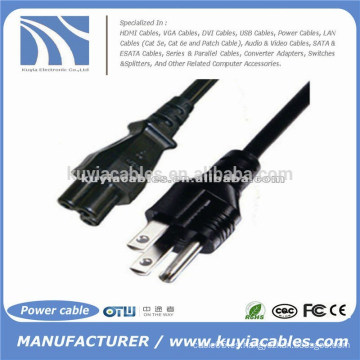 VENDEDOR CALIENTE 3pin US Cable del CABLE de la energía de la computadora del OEM